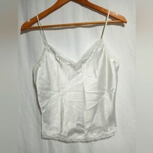 Victoria's Secret Satin White Lace Camisole Size Small